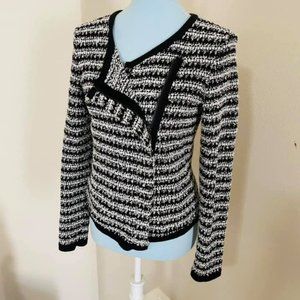 Ann Taylor Loft sweater motto jacket M